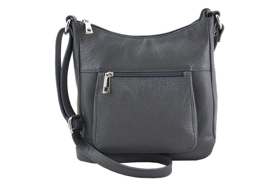 Modna włoska listonoszka skórzana - Czerwony 