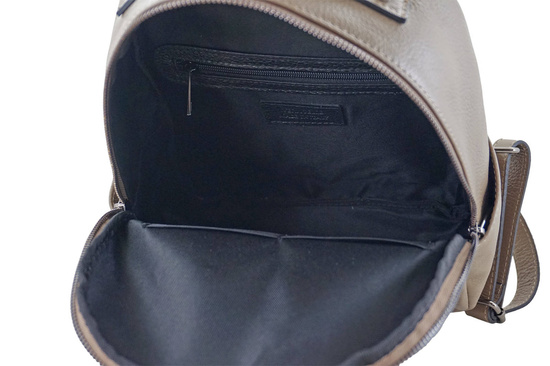 Elegancki plecak skórzany - Beżowy ciemny 