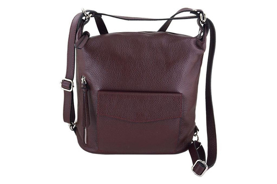 Torebka - plecak skórzany Barberini's - Czerwona 