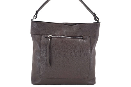 Torebka skórzana damska - Barberini's - Brązowa jasna