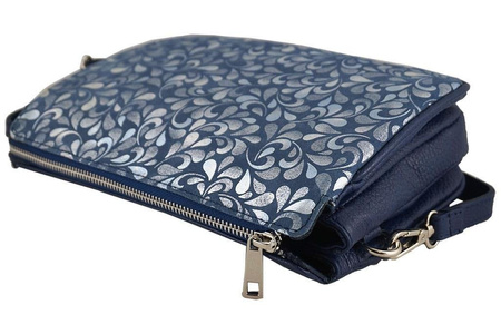 Torebka na ramię - listonoszka - Różowa pudrowa