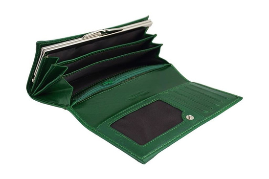 Skórzany portfel damski - Granatowy