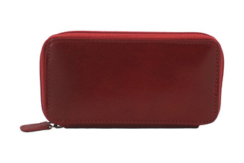 Skórzane etui na klucze - Czerwone