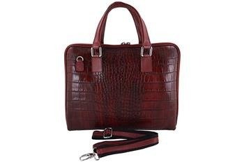 Torba na laptopa damska skórzana Barberinis - Czerwona