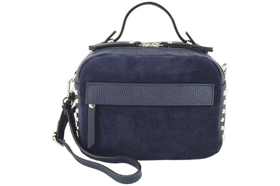 Barberini's - modna listonoszka z nitami - Szara ciemna 