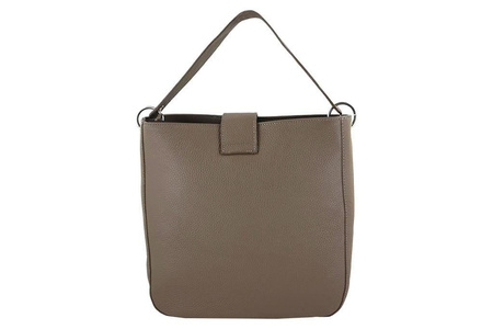 Torebki skórzane damskie - Barberini's - Beżowa ciemna