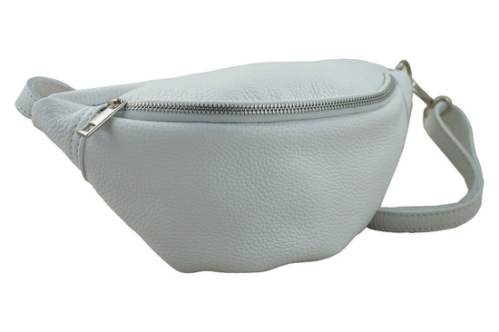 Torebka damska saszetka / nerka - CASUAL - Biała