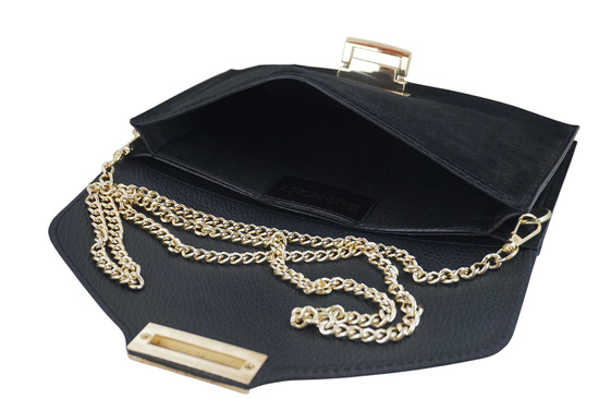 Stylowa kopertówka zamszowa Barberinis - Czarna 