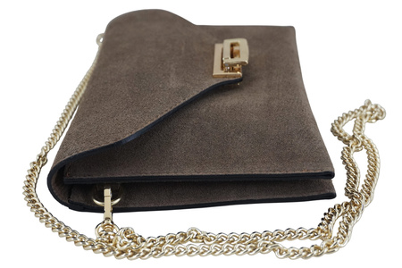 Stylowa kopertówka zamszowa Barberinis - Beżowa ciemna