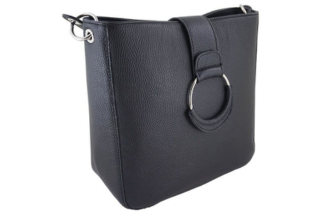 Torebki skórzane damskie - Barberini's - Beżowa ciemna