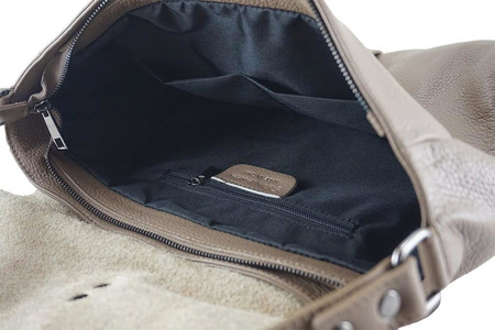 Torebki skórzane - worki Barberini's - Szara jasna