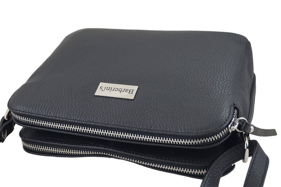 Torebka skórzana damska włoska - Czarna 