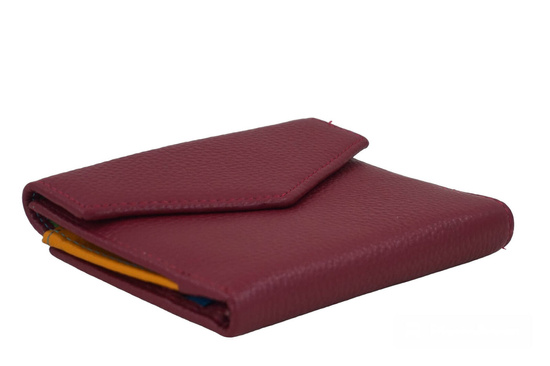 Elegancki portfel ze złotym zapięciem - Fuksja 