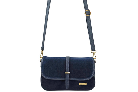 Zamszowa torebka damska Barberinis - Granatowa 