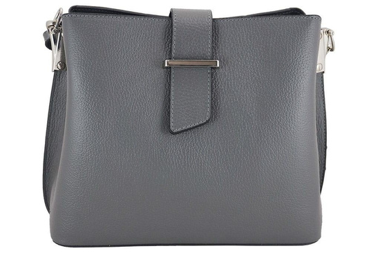 Modny kuferek skórzany damski włoski - Zielony ciemny