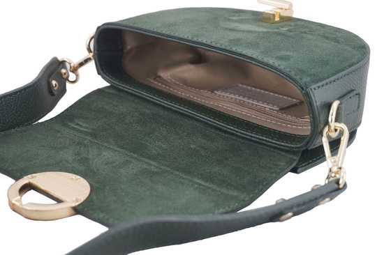 Modna torebka wizytowa skórzana - Szara 