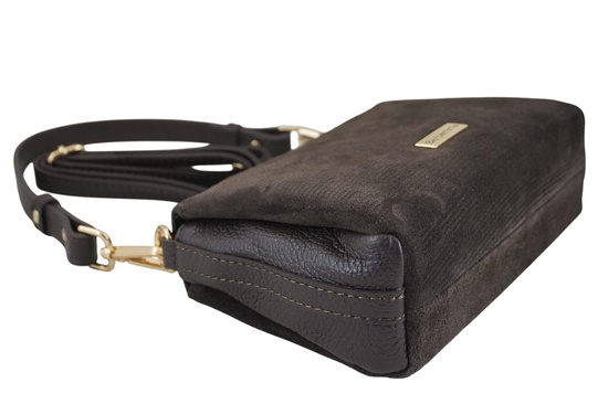 Zamszowa listonoszka damska Barberinis - Brązowa ciemna 