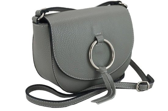 Damska skórzana listonoszka włoska - Czerwona