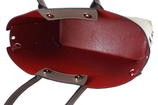 Torebka damska włoska - Barberini's - Szara ciemna 