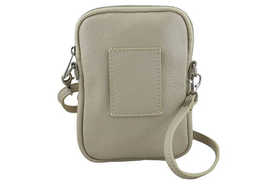 Skórzane etui na telefon - Beżowe jasne