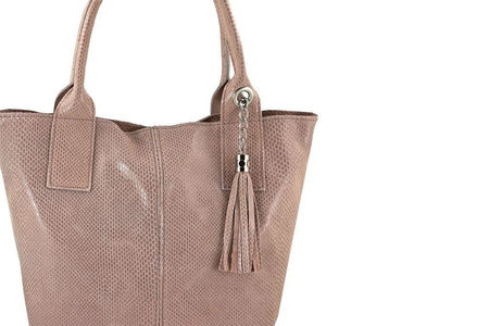 Torebki worki zamszowe - Barberini's - Szary jasny