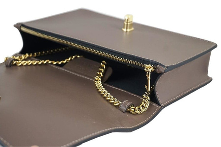 Torebka wizytowa ze skóry naturalnej - Bordowa