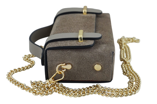 Zamszowa torebka Barberinis wizytowa - Beżowa