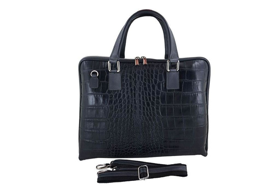 Torba na laptopa damska skórzana Barberinis - Czarna 