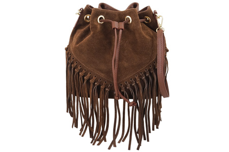 Torebka skórzana boho style - Brązowa