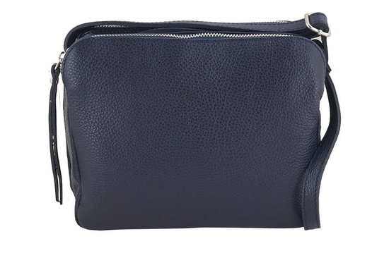 Torebka skórzana damska włoska - Bordowa 