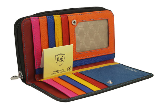 Antykradzieżowy portfel z ochroną RFID - Czerwony 