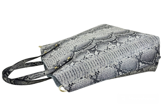 Torebka shopper z kolorowym nadrukiem - Beżowa 