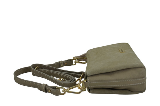 Zamszowa listonoszka damska Barberinis - Beżowa 