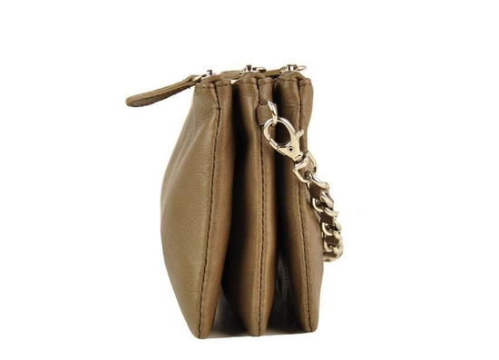 Modna włoska listonoszka skórzana - Barberini's - Granatowa