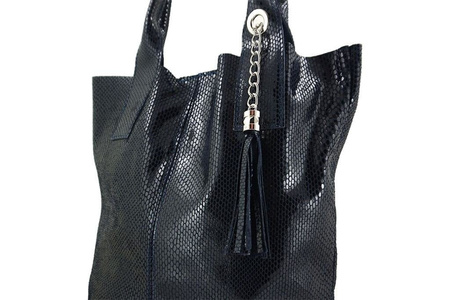 Torebki worki zamszowe - Barberini's - Granatowy