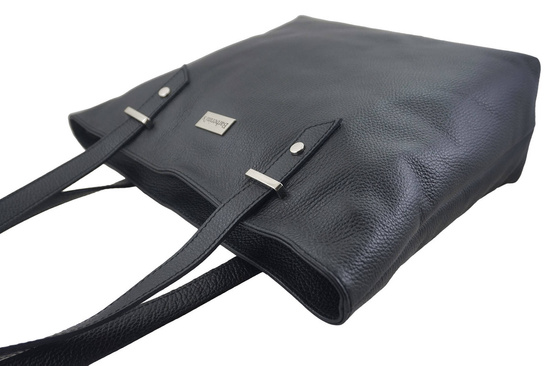 Shopper bag - duża torebka miejska - Czarna