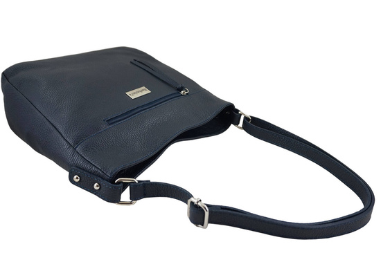 Torebka codzienna skórzana damska - Granatowa 