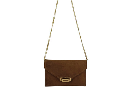 Stylowa kopertówka zamszowa Barberinis - Brązowa