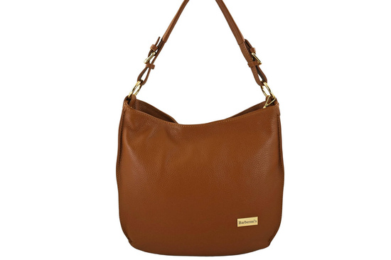 Duża i elegancka torebka skórzana - Brązowa jasna 