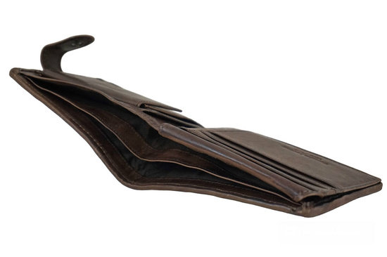Ekskluzywny portfel męski z zapięciem - Brązowy ciemny 