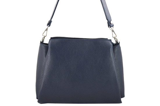 Torebka kuferek na szerokim pasku - Bordowa 