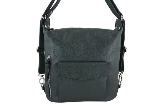 Torebka - plecak skórzany Barberini's - Czarna 