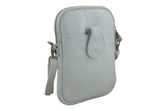 Skórzane etui na telefon - Białe