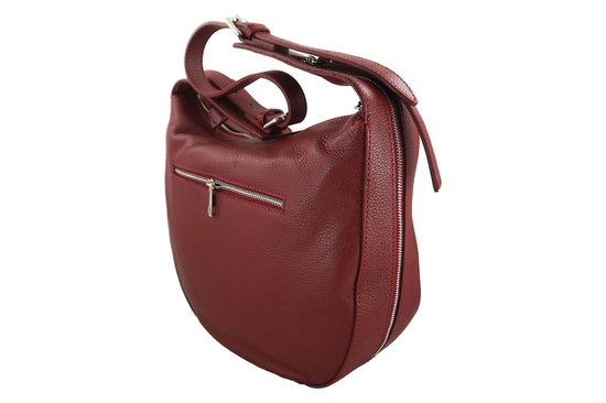 Modna skórzana torebka na ramię - Czarna 