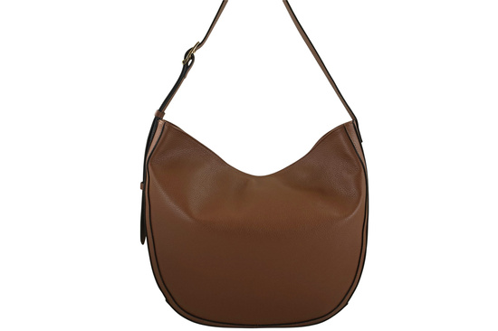 Duża torebka zamszowa na ramię - Brązowa 