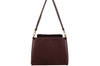 Torebka miejska z naturalnego zamszu i skóry - Bordowa 
