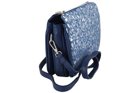 Torebka na ramię - listonoszka - Różowa pudrowa