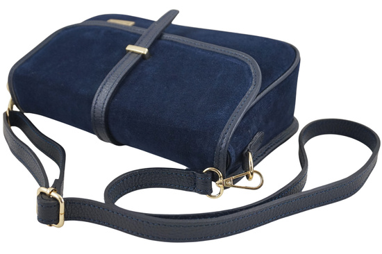 Zamszowa torebka damska Barberinis - Granatowa 