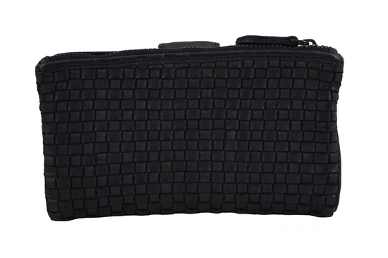 Ekskluzywny portfel z miękkiej skóry - Czarny