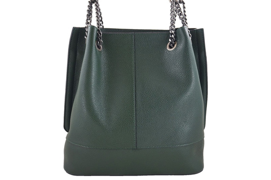 Modna torebka skórzana damska - Granatowa